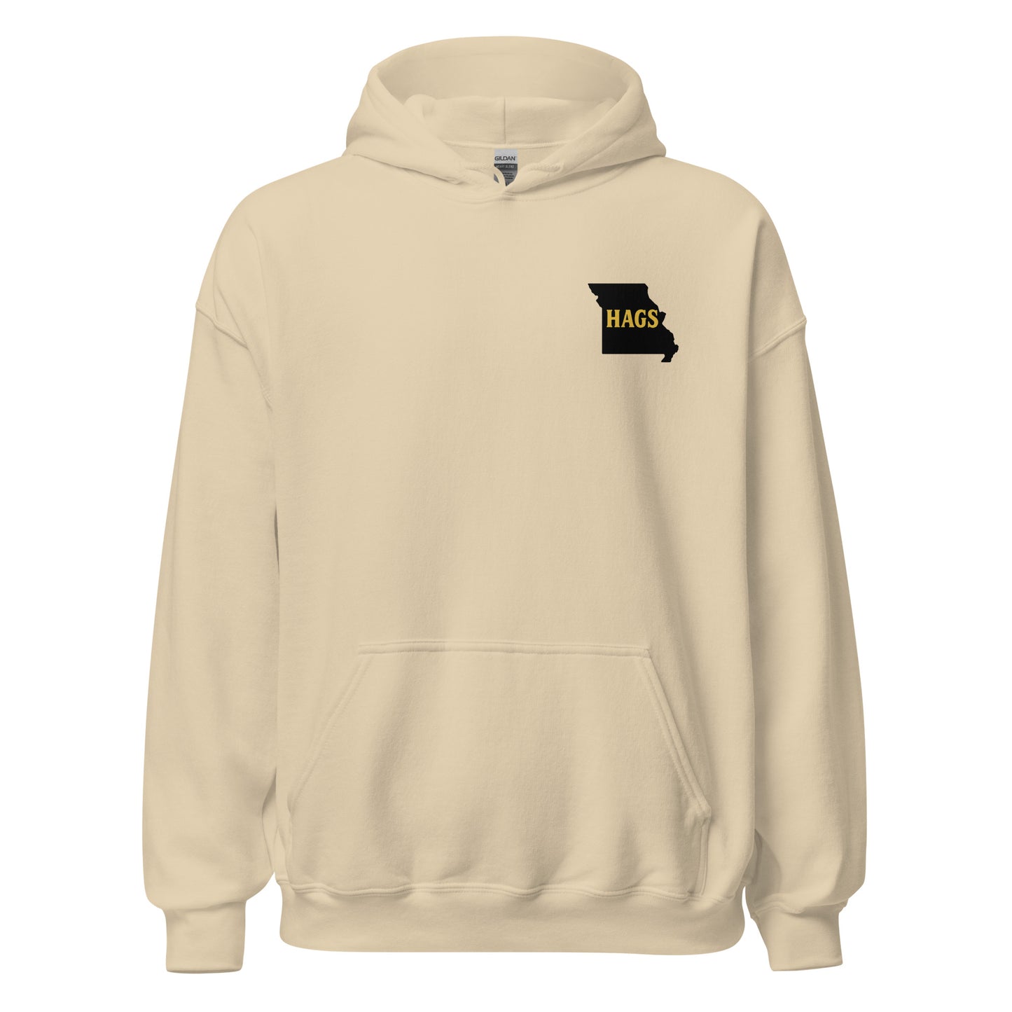 HAGS Missouri Outline Hoodie – Black & Gold Edition – HAGS Clothing