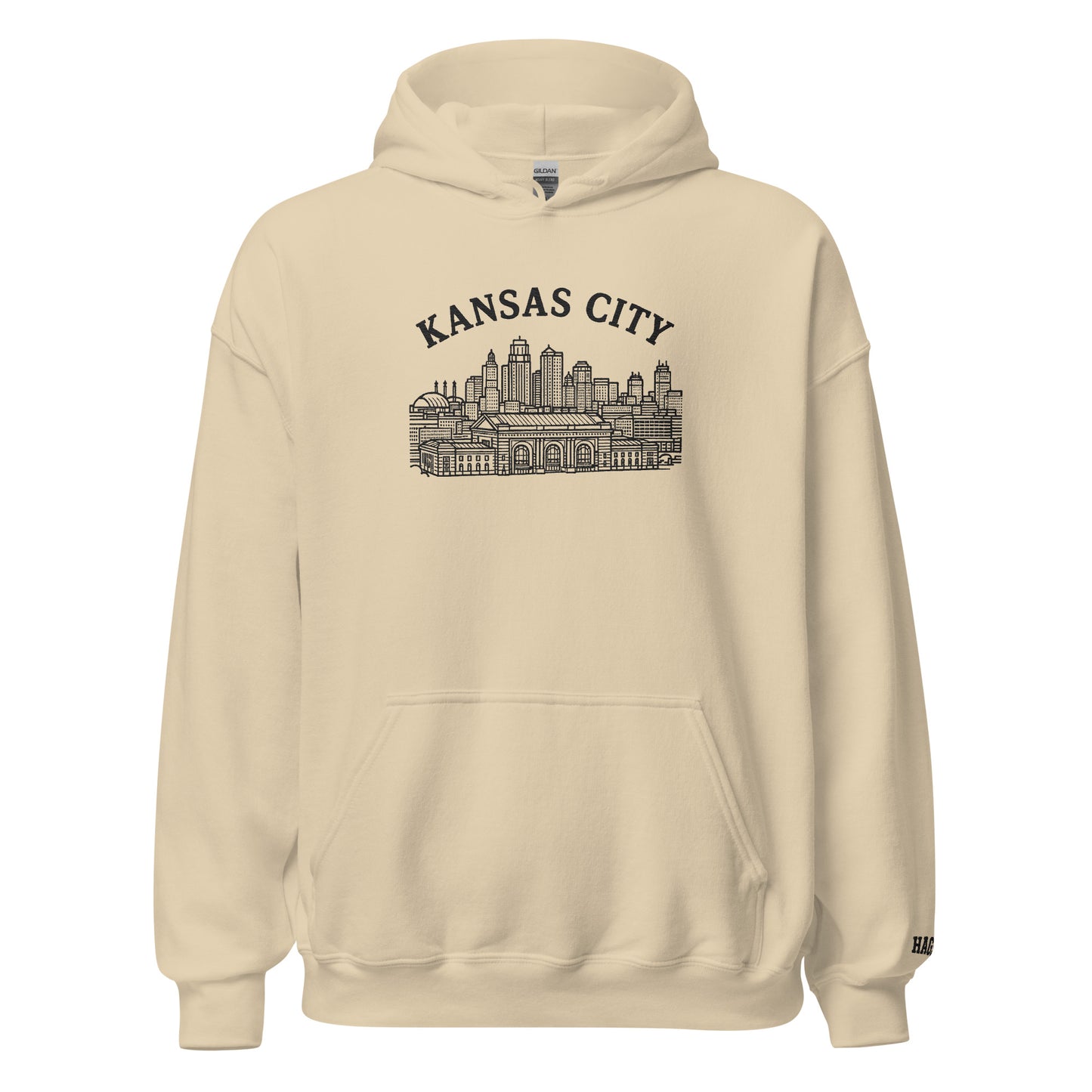 Kansas City Skyline Embroidered Hoodie – HAGS Clothing