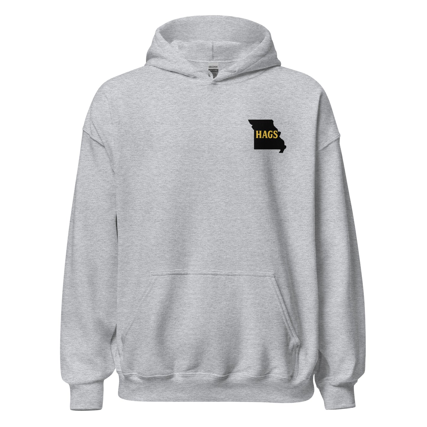 HAGS Missouri Outline Hoodie – Black & Gold Edition – HAGS Clothing