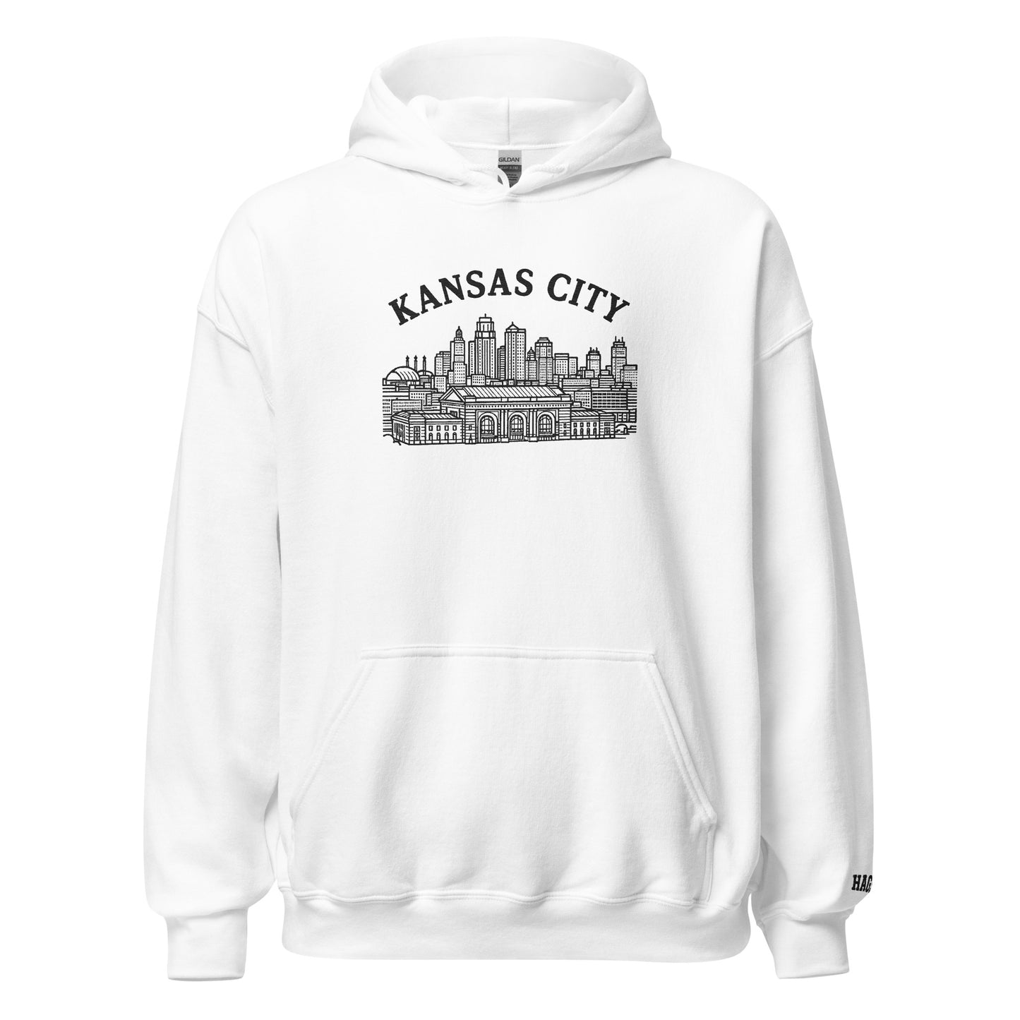 Kansas City Skyline Embroidered Hoodie – HAGS Clothing