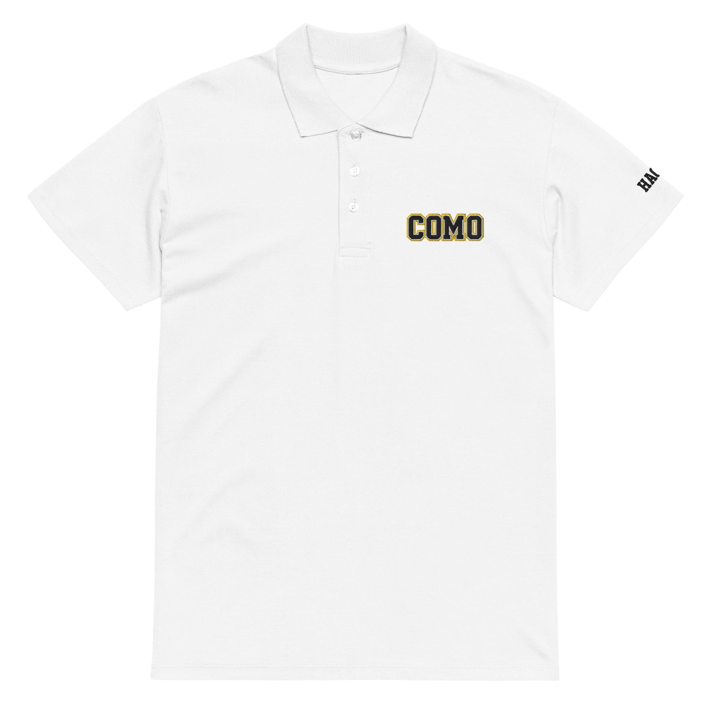 COMO Embroidered 3 Button Polo Shirt – HAGS Clothing